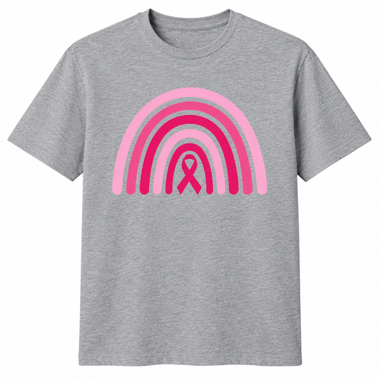 Breast Cancer Awareness Rainbow T-Shirt image 3