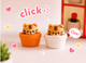 3D printed tiger PotPal clicker fidget toy and keychain