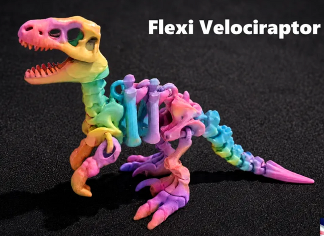 Flexi Velociraptor Skeleton