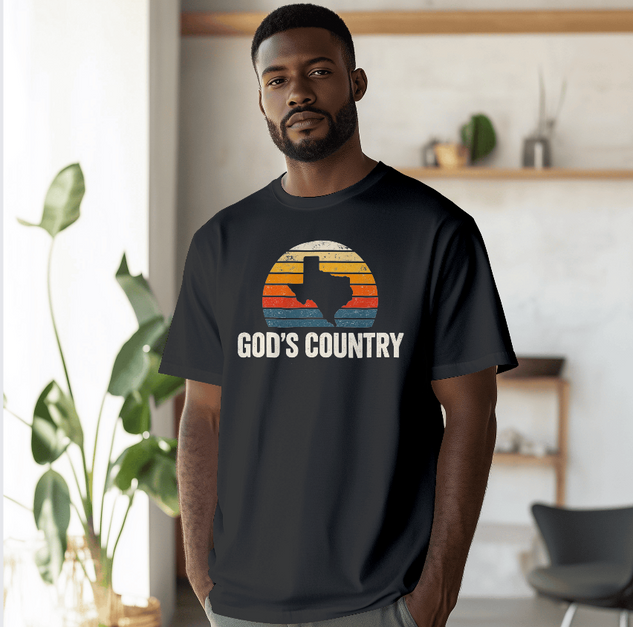 "God's Country" Texas Sunset Graphic Tee